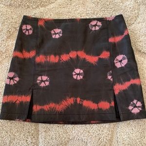 Betsey Johnson funky leather mini skirt